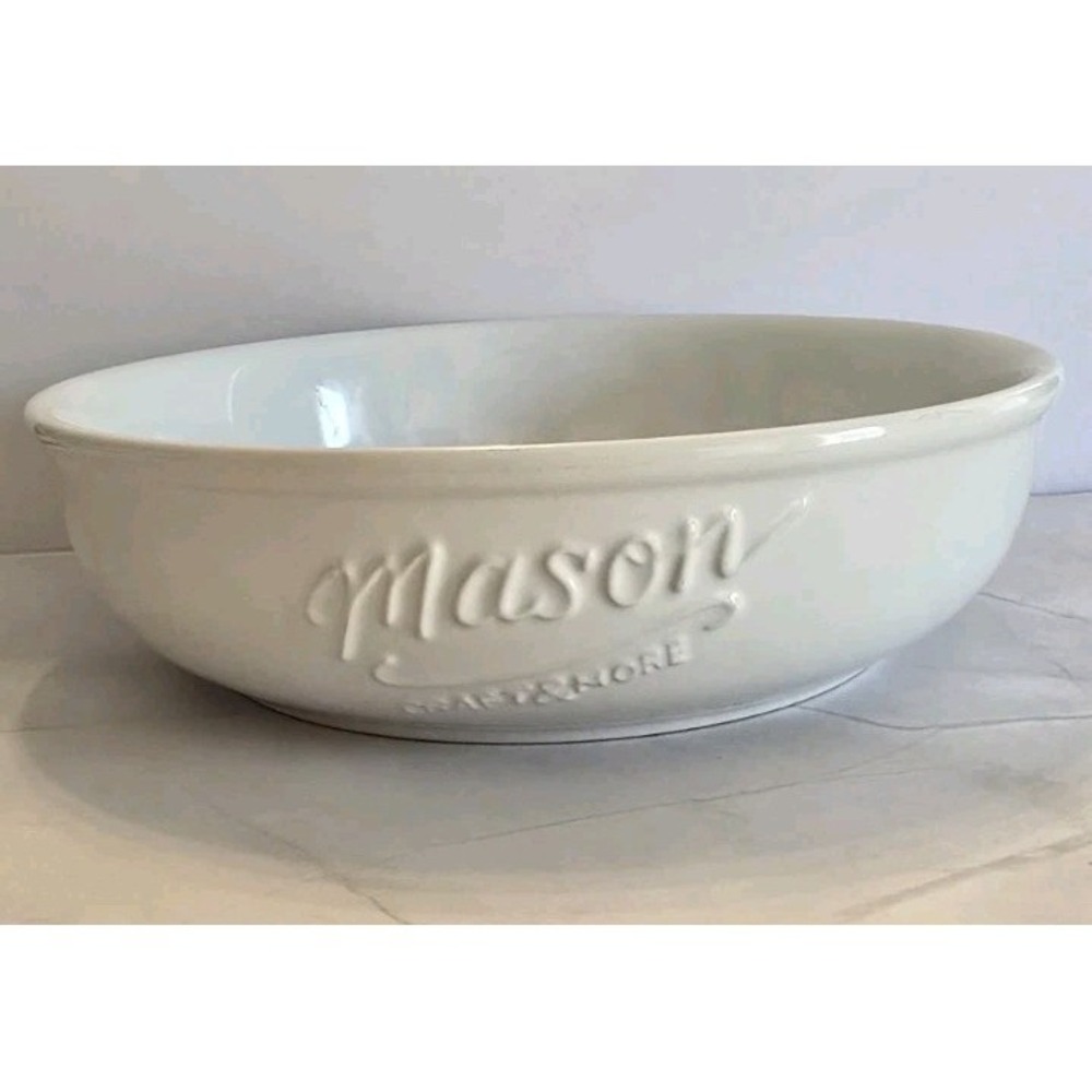 Mason & Craft White Ceramic Bowl Microwave And Dishwasher Safe